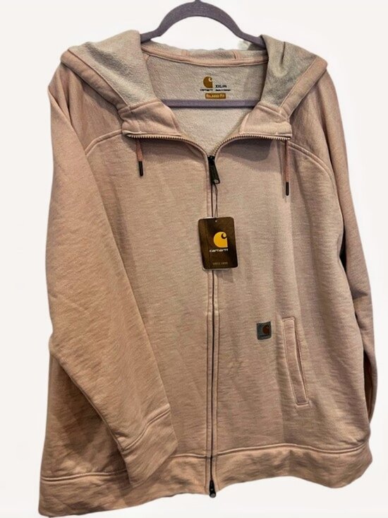Carhartt Tops - Carhartt Blush Pink Zip-Up Hooded Sweatshirt. New with tags.